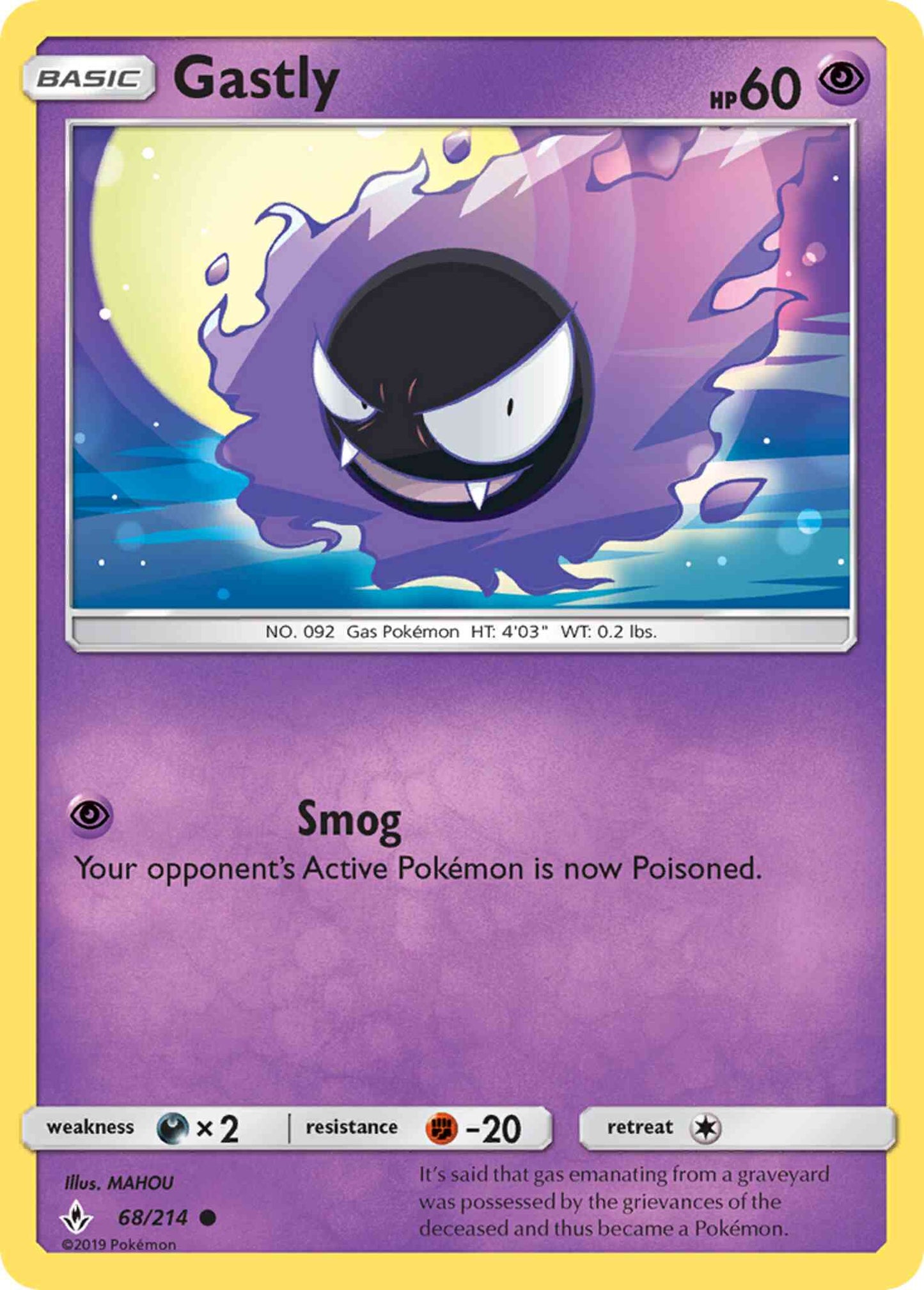 Gastly - 68/214 - Common [sm10-68] [Non-Holo]