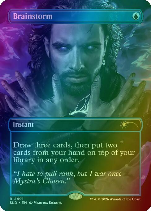 Brainstorm [2491] [Borderless] [D&D: Gale's Ambition] [Secret Lair Drop] [Foil]