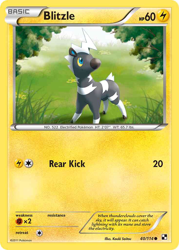 Blitzle - 40/114 - Common [bw1-40] [Reverse Holo]