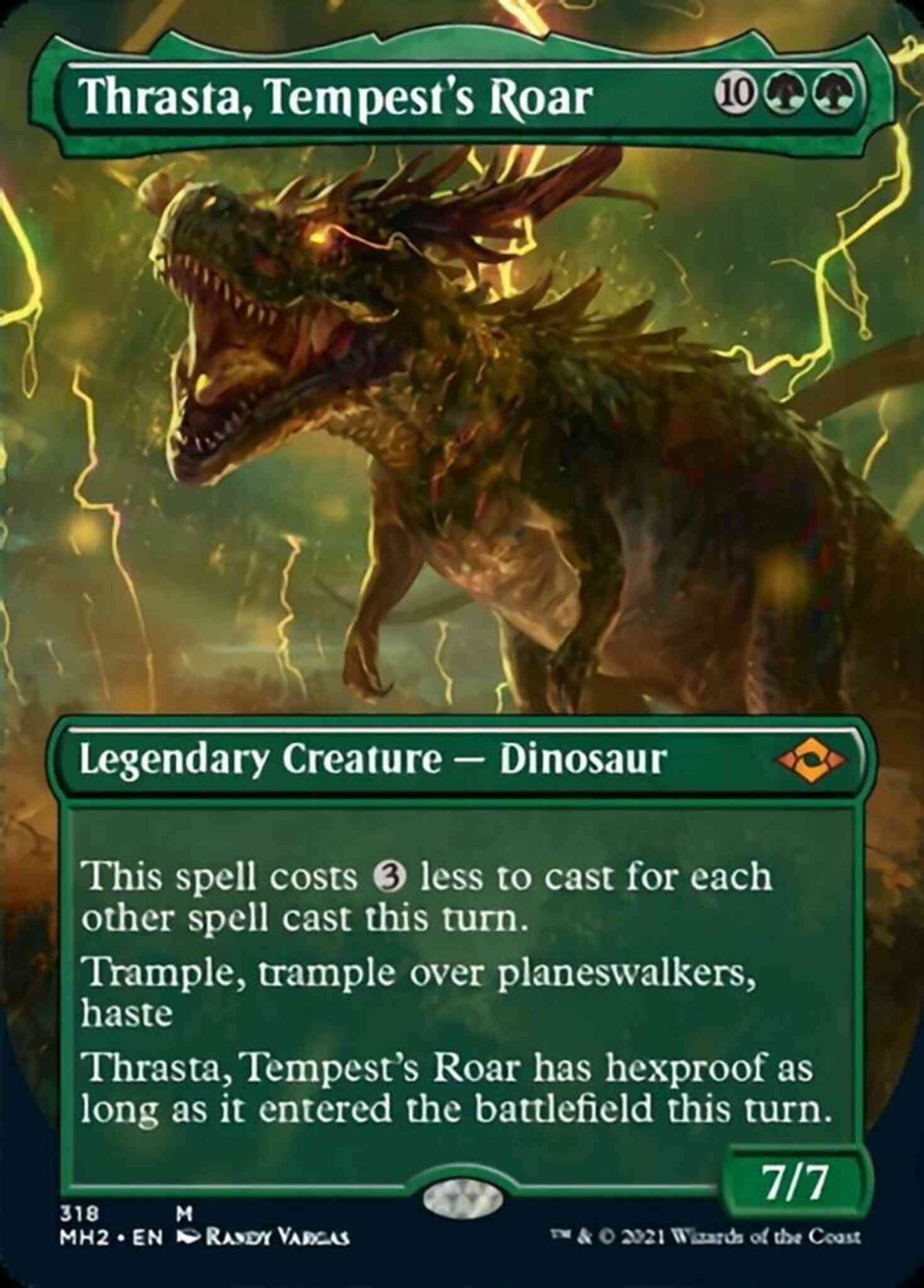Thrasta, Tempest's Roar [318] [Borderless] [Modern Horizons 2] [Non-Foil]