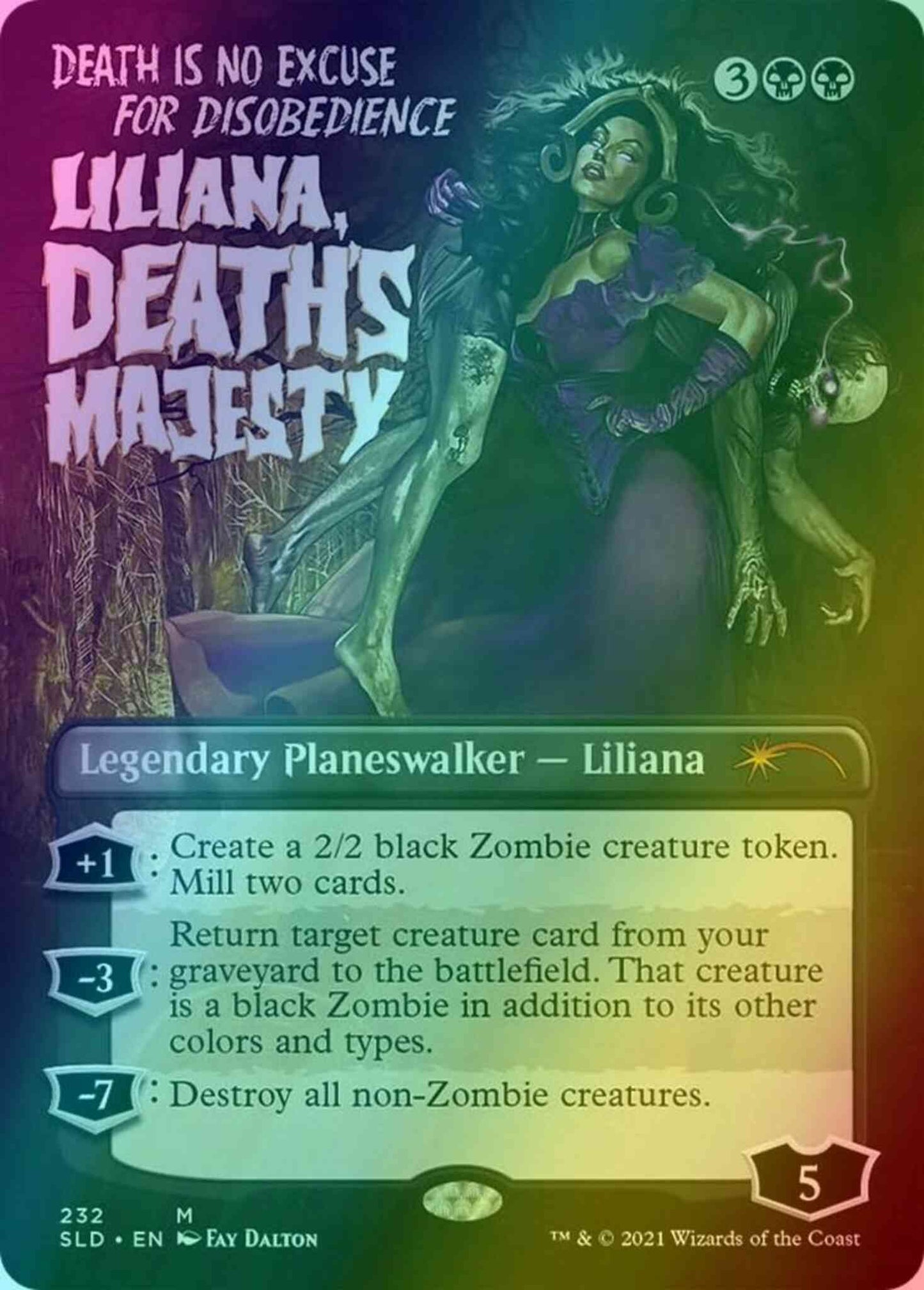 Liliana, Death's Majesty [0232] [Borderless] [Tales of the Undead] [Secret Lair Drop] [Foil]