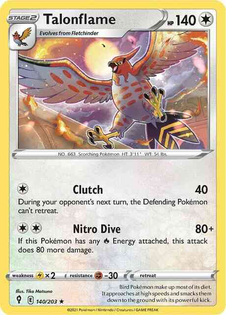 Talonflame - 140/203 - Rare [swsh7-140] [Non-Holo]