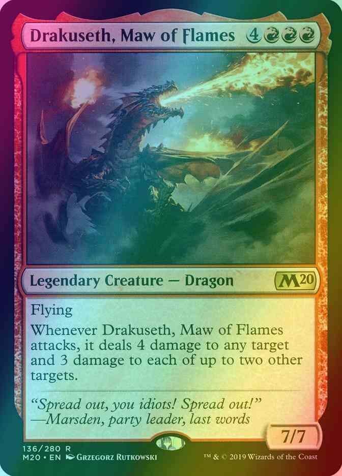 Drakuseth, Maw of Flames [136] [Core Set 2020] [Foil]