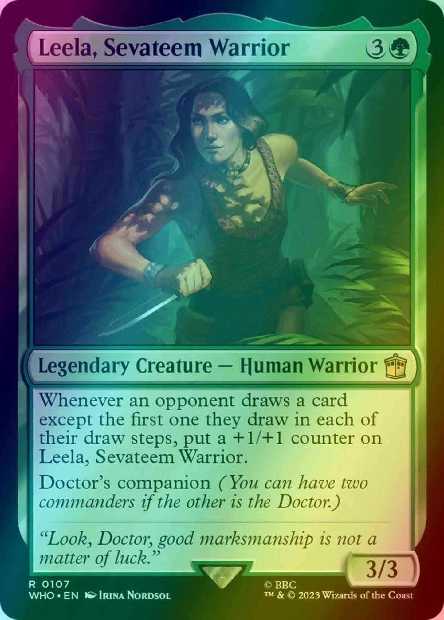 Leela, Sevateem Warrior [107] [Universes Beyond: Doctor Who] [Foil]