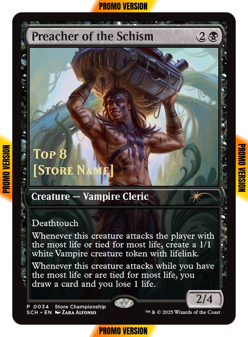 Preacher of the Schism - Store Stamp [34] [Store Championships] [Non-Foil]