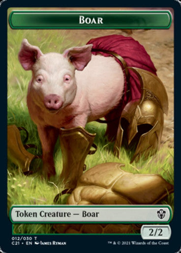 Boar Token (12) // Hydra Token (16) [Commander 2021 Tokens] [Non-Foil]