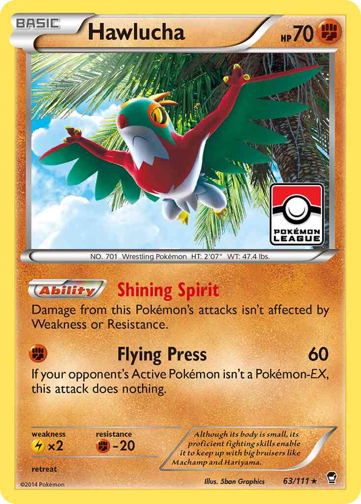 Hawlucha - 63/111 - Rare Holo [xy3-63] [Reverse Holo]