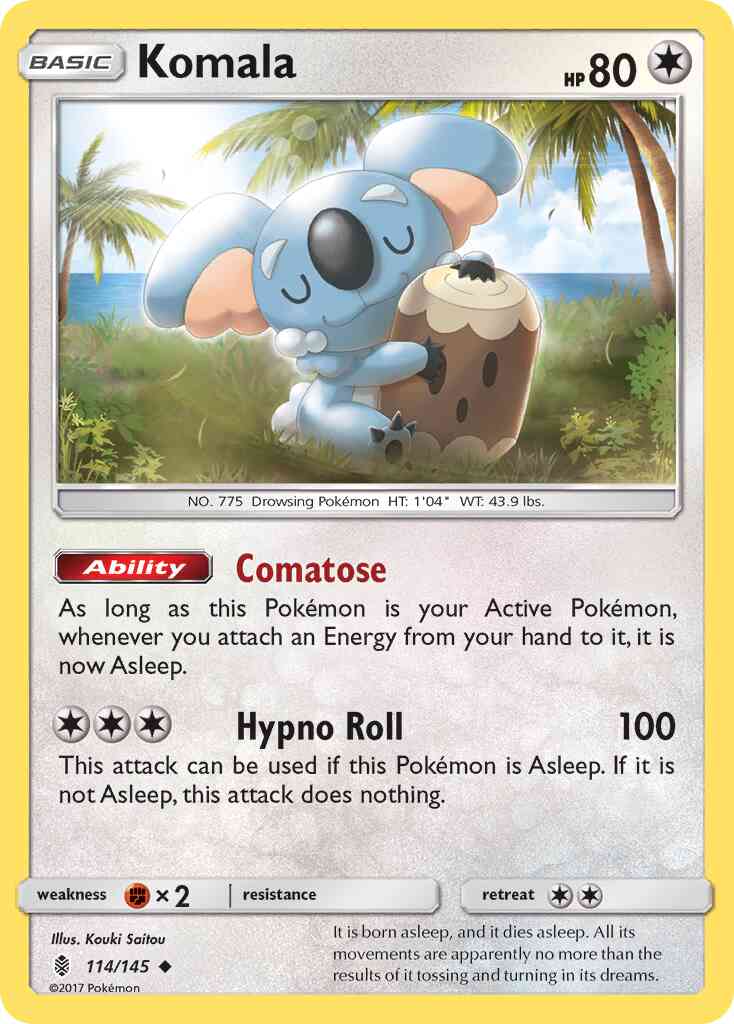 Komala - 114/145 - Uncommon [sm2-114] [Reverse Holo]