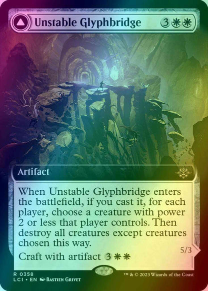 Unstable Glyphbridge // Sandswirl Wanderglyph [358] [Extended Art] [The Lost Caverns of Ixalan] [Foil]