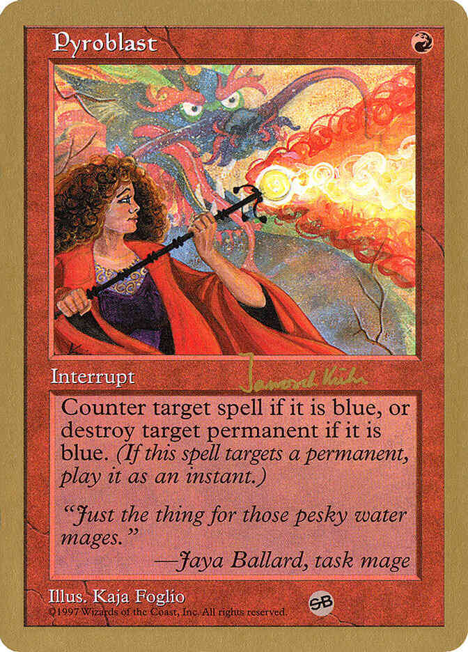 Pyroblast [jk262sb] [Janosh Kunn] [World Championship Decks 1997] [Non-Foil]