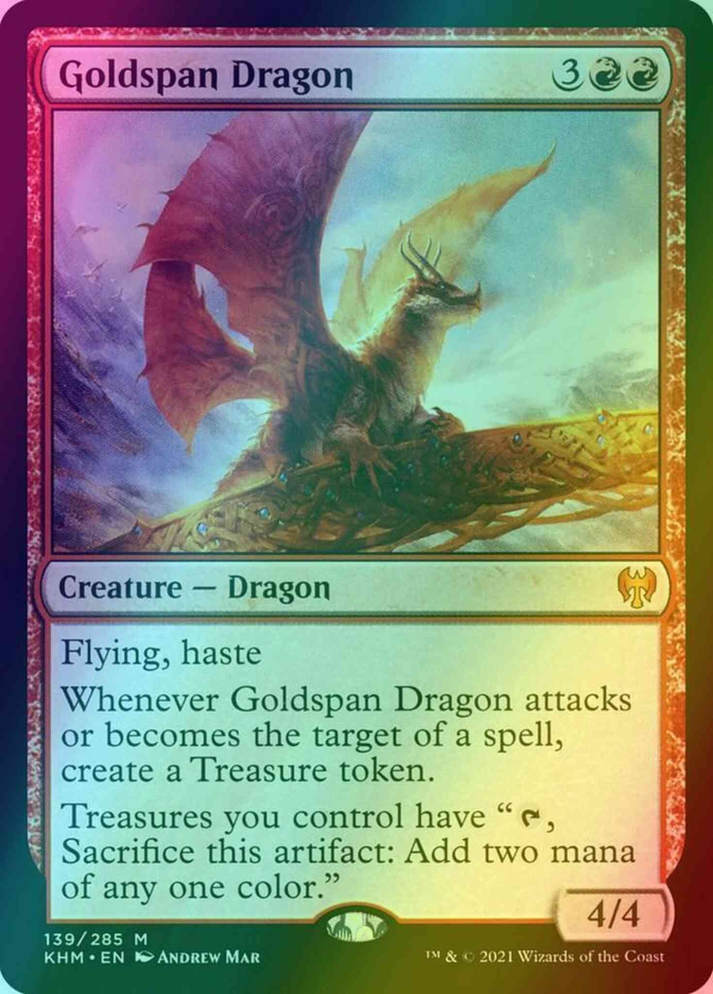 Goldspan Dragon [139] [Kaldheim] [Foil]