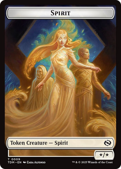 Spirit Token (08) // Spirit Token (09) [Tarkir: Dragonstorm: Tokens] [Non-Foil]