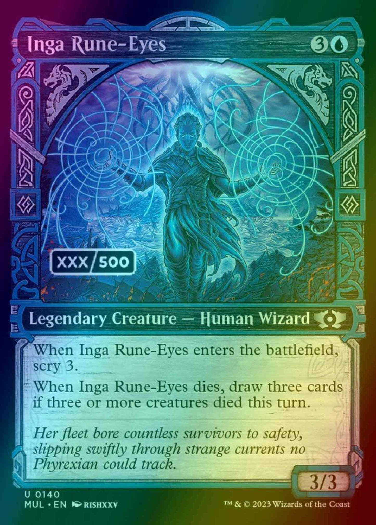 Inga Rune-Eyes - Serial Numbered [140z] [Planar Showcase] [Multiverse Legends] [Foil]