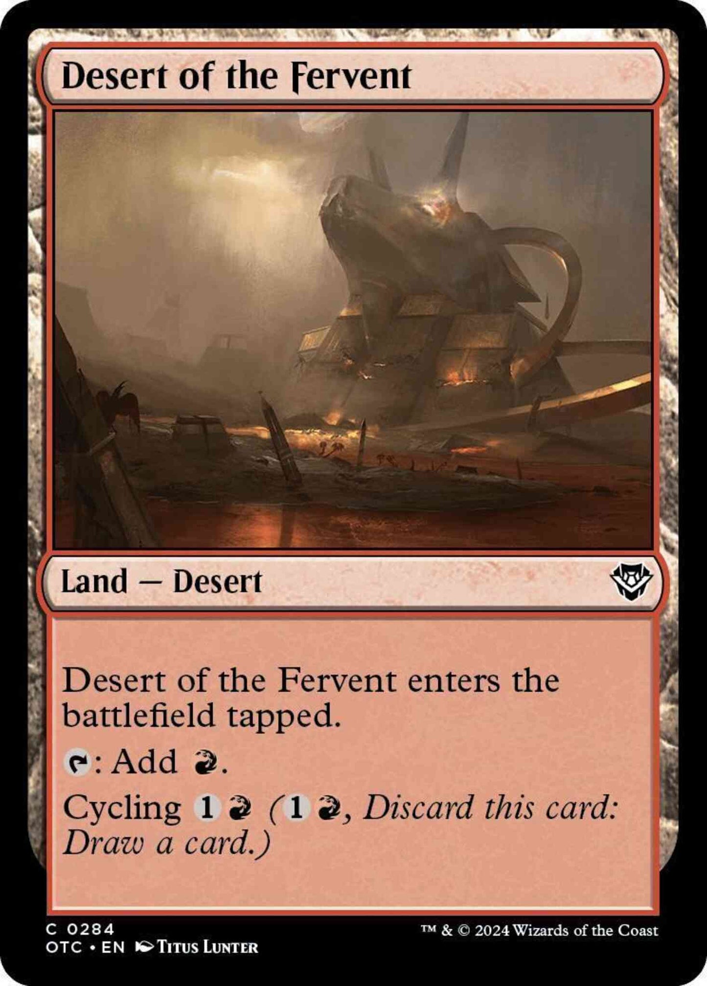 Desert of the Fervent [284] [Outlaws of Thunder Junction: Commander] [Non-Foil]