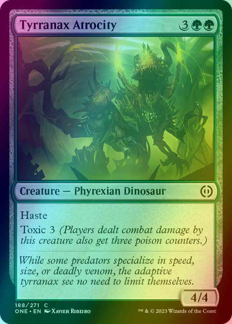 Tyrranax Atrocity [188] [Phyrexia: All Will Be One] [Foil]