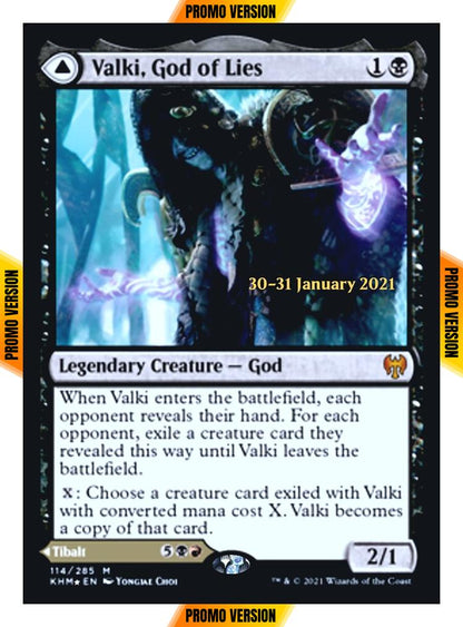 Valki, God of Lies // Tibalt, Cosmic Impostor [Prerelease] [114s] [Kaldheim Promos] [Foil]