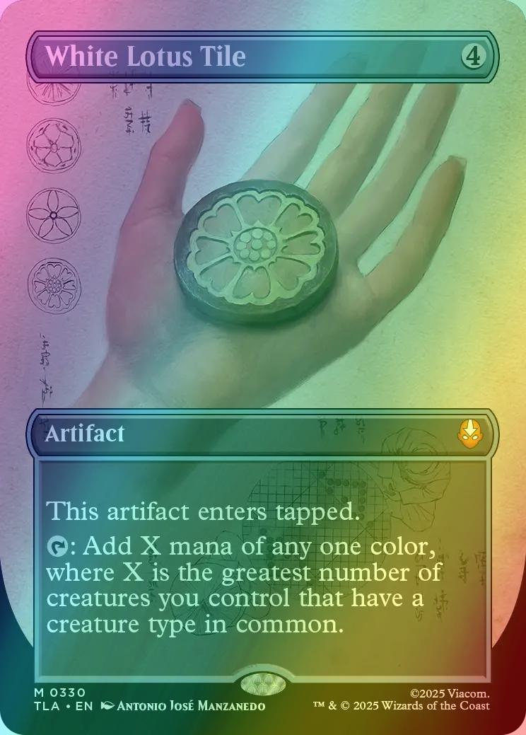 White Lotus Tile [330] [Borderless] [Field Notes] [Avatar: The Last Airbender] [Foil]