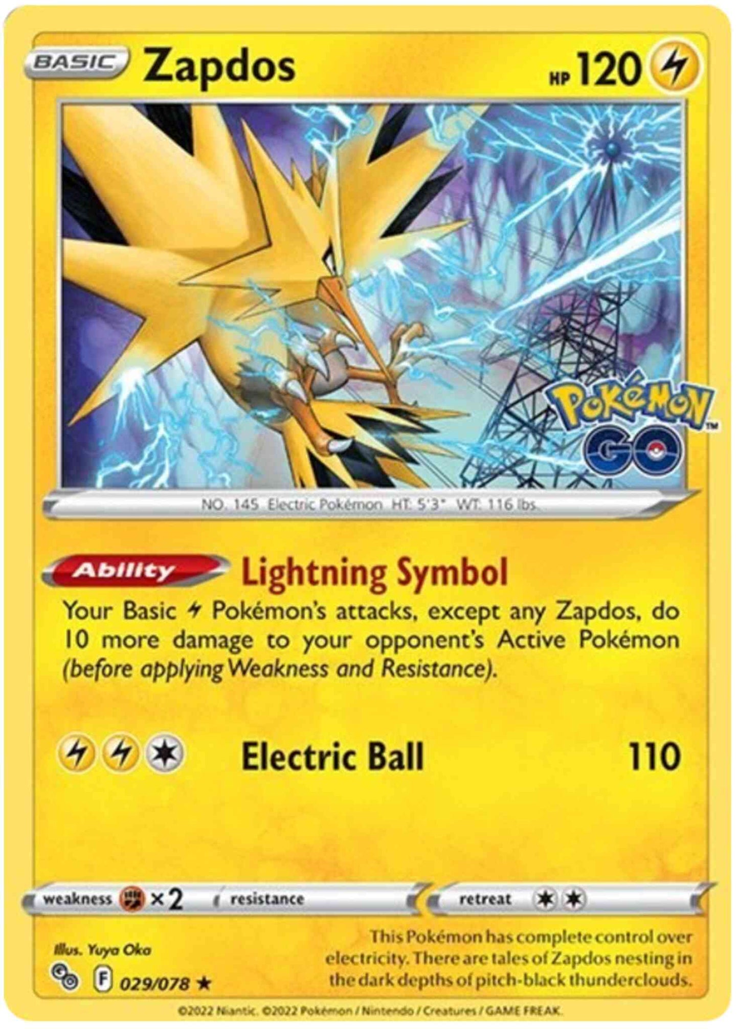 Zapdos - 029/078 - Rare Holo [pgo-029] [Holo]