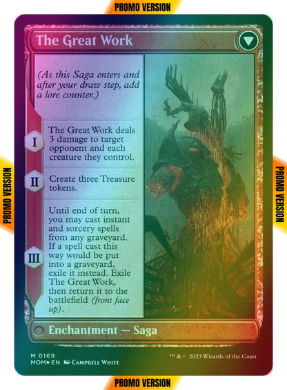 Urabrask // The Great Work [169s] [Prerelease] [March of the Machine: Promos] [Foil]