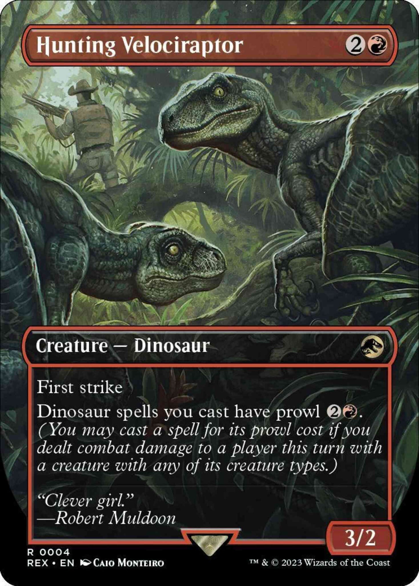 Hunting Velociraptor [4] [Borderless] [Universes Beyond: Jurassic World Collection] [Non-Foil]