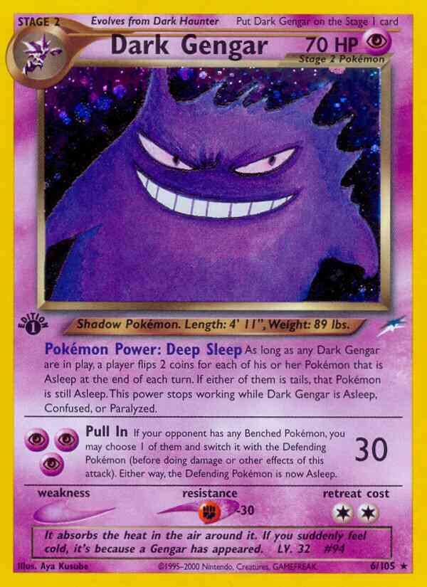 Dark Gengar - 6/105 - Rare - 1st Edition [neo4-6] [Holo]