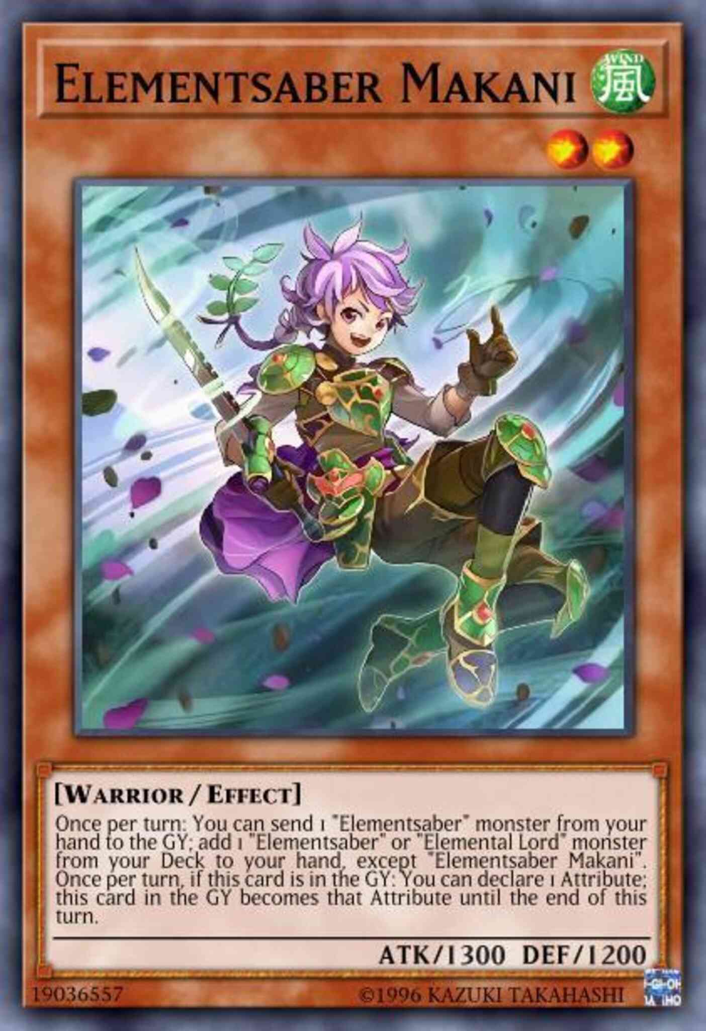 Elementsaber Makani - FLOD-EN020 - Ultra Rare - 1st Edition