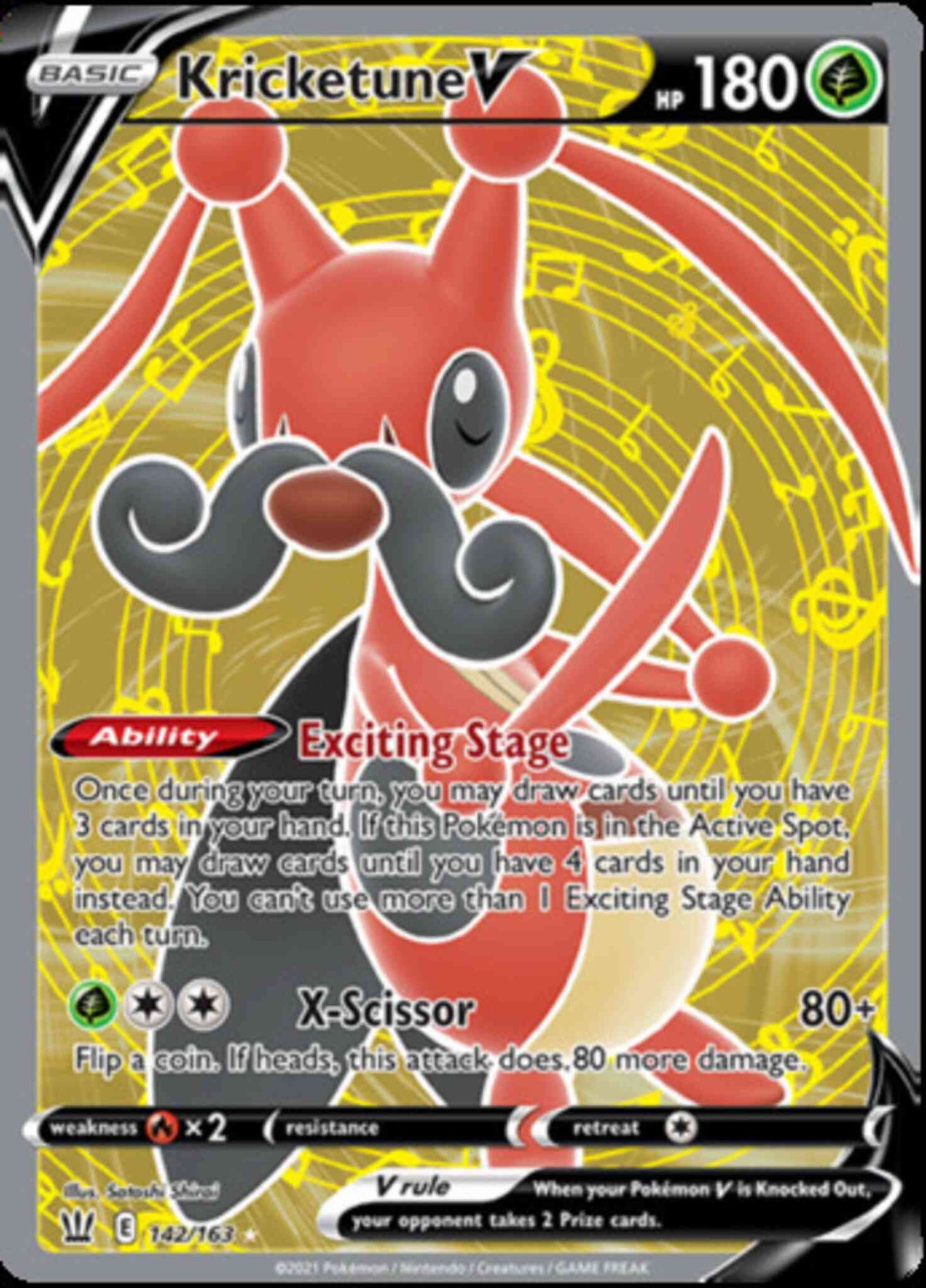 Kricketune V - 142/163 - Rare Ultra [swsh5-142] [Ultra]