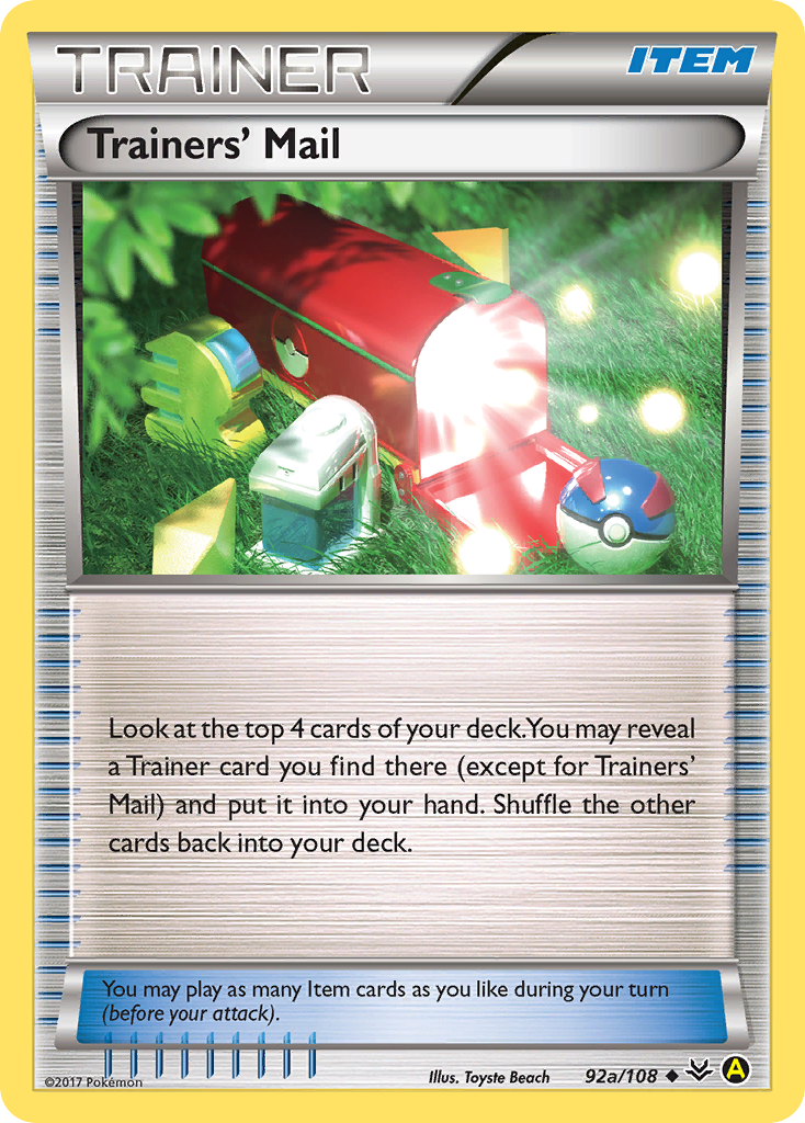 Trainers' Mail - 92a/108 - Uncommon [xy6-92a] [Non-Holo]