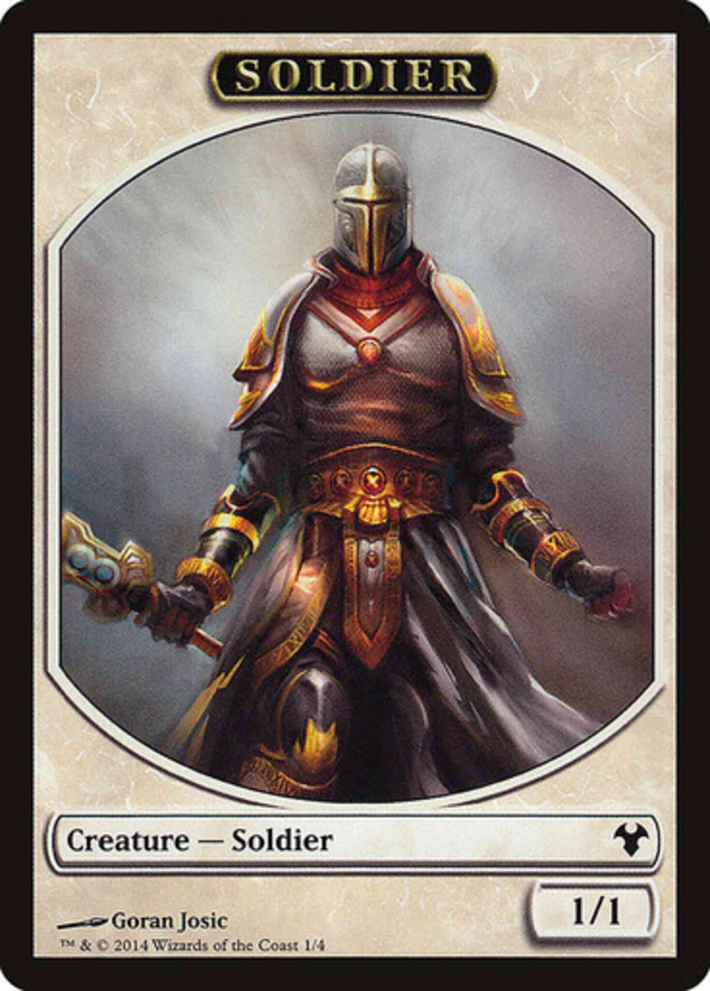 Elspeth, Knight-Errant Emblem (04) // Soldier Token (01) [Modern Event Deck 2014 Tokens] [Non-Foil]