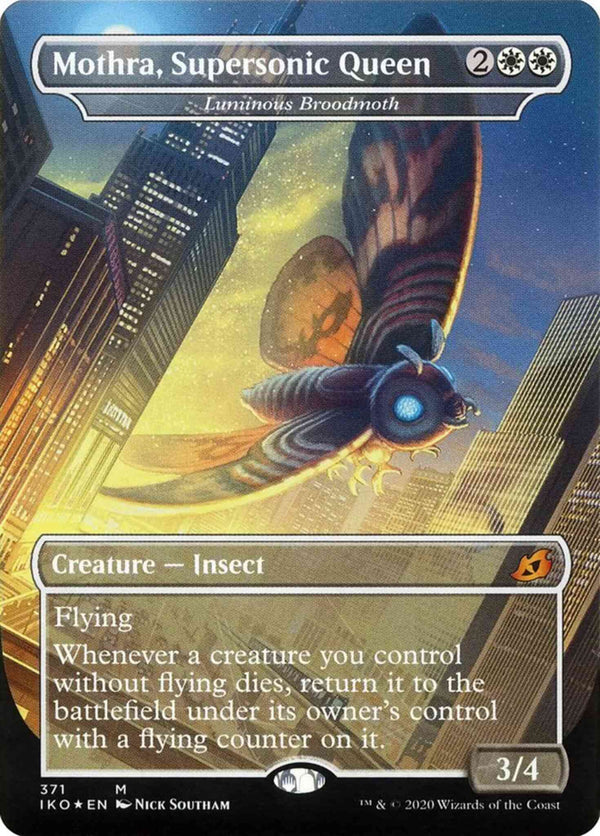 Mothra, Supersonic Queen - Luminous Broodmoth [371] [Alternate Art] [Godzilla] [Ikoria: Lair of Behemoths] [Non-Foil]