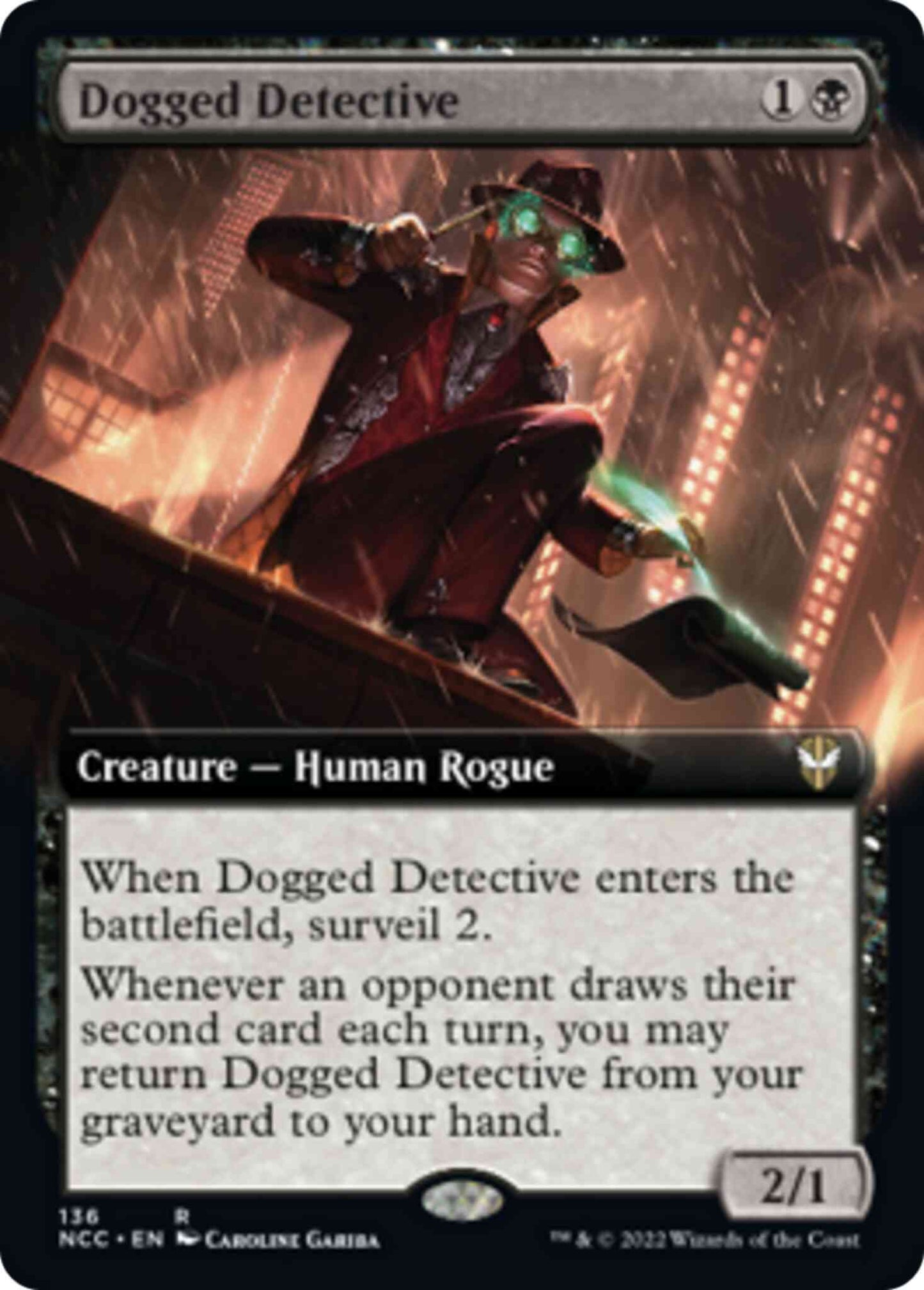 Dogged Detective [136] [Extended Art] [Streets of New Capenna: Commander] [Non-Foil]