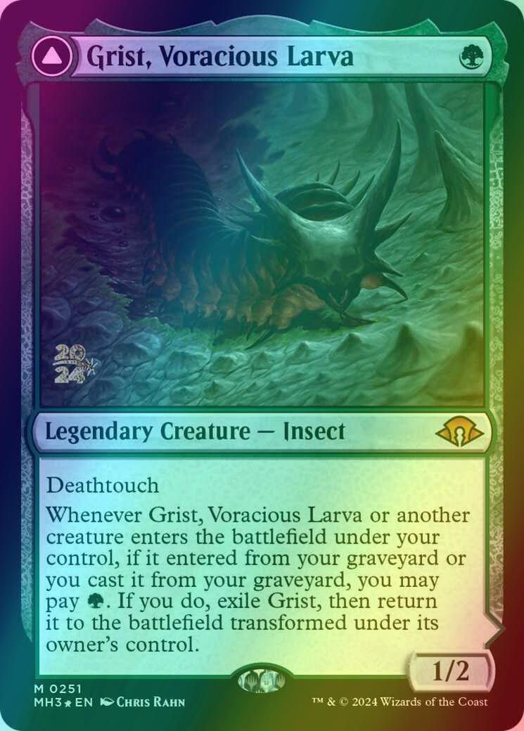 Grist, Voracious Larva // Grist, the Plague Swarm [251s] [Prerelease] [Modern Horizons 3: Promos] [Foil]