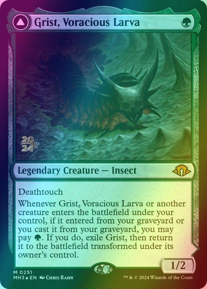 Grist, Voracious Larva // Grist, the Plague Swarm [251s] [Prerelease] [Modern Horizons 3: Promos] [Foil]