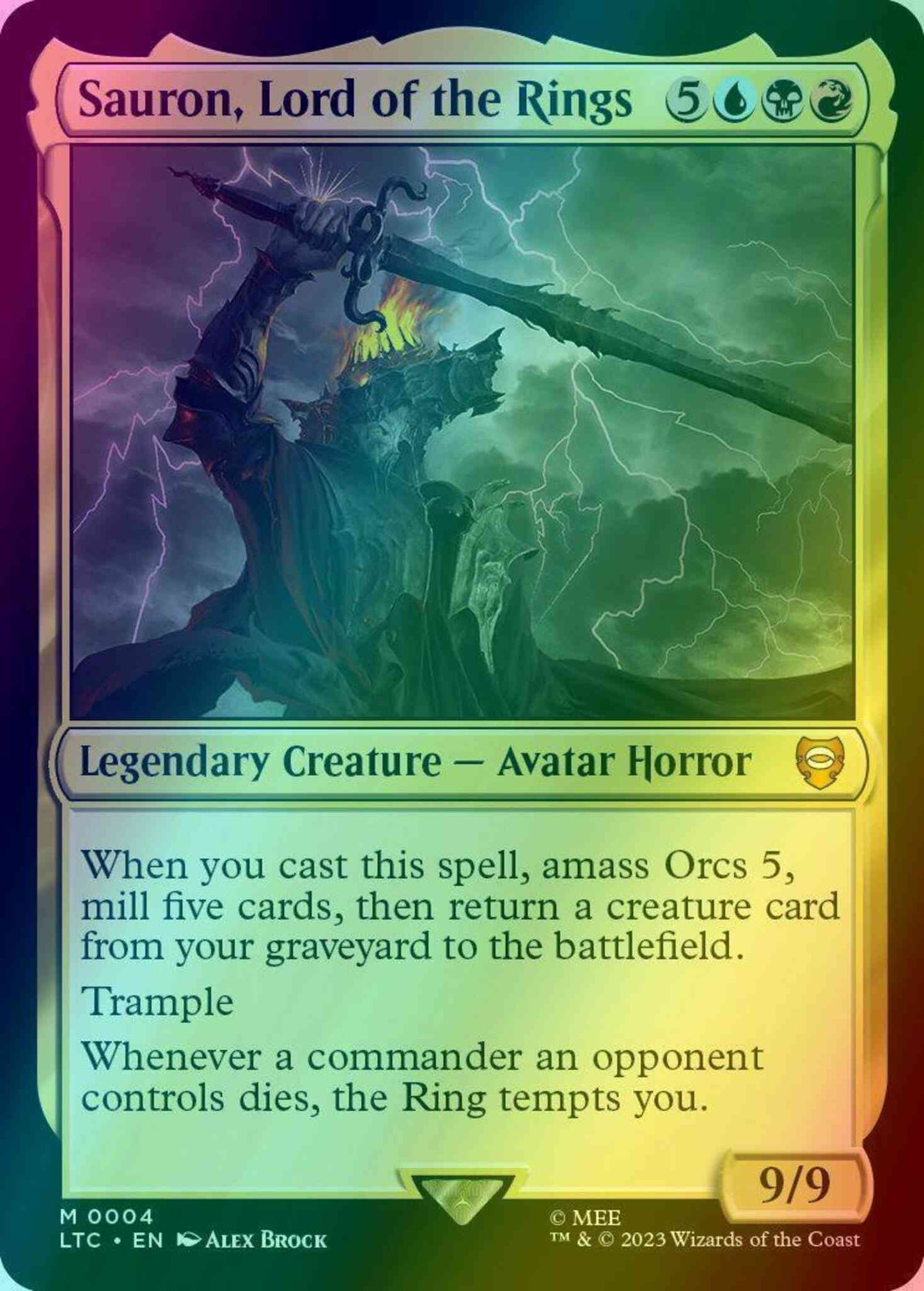 Sauron, Lord of the Rings [4] [The Lord of the Rings: Tales of Middle-earth: Commander] [Foil]