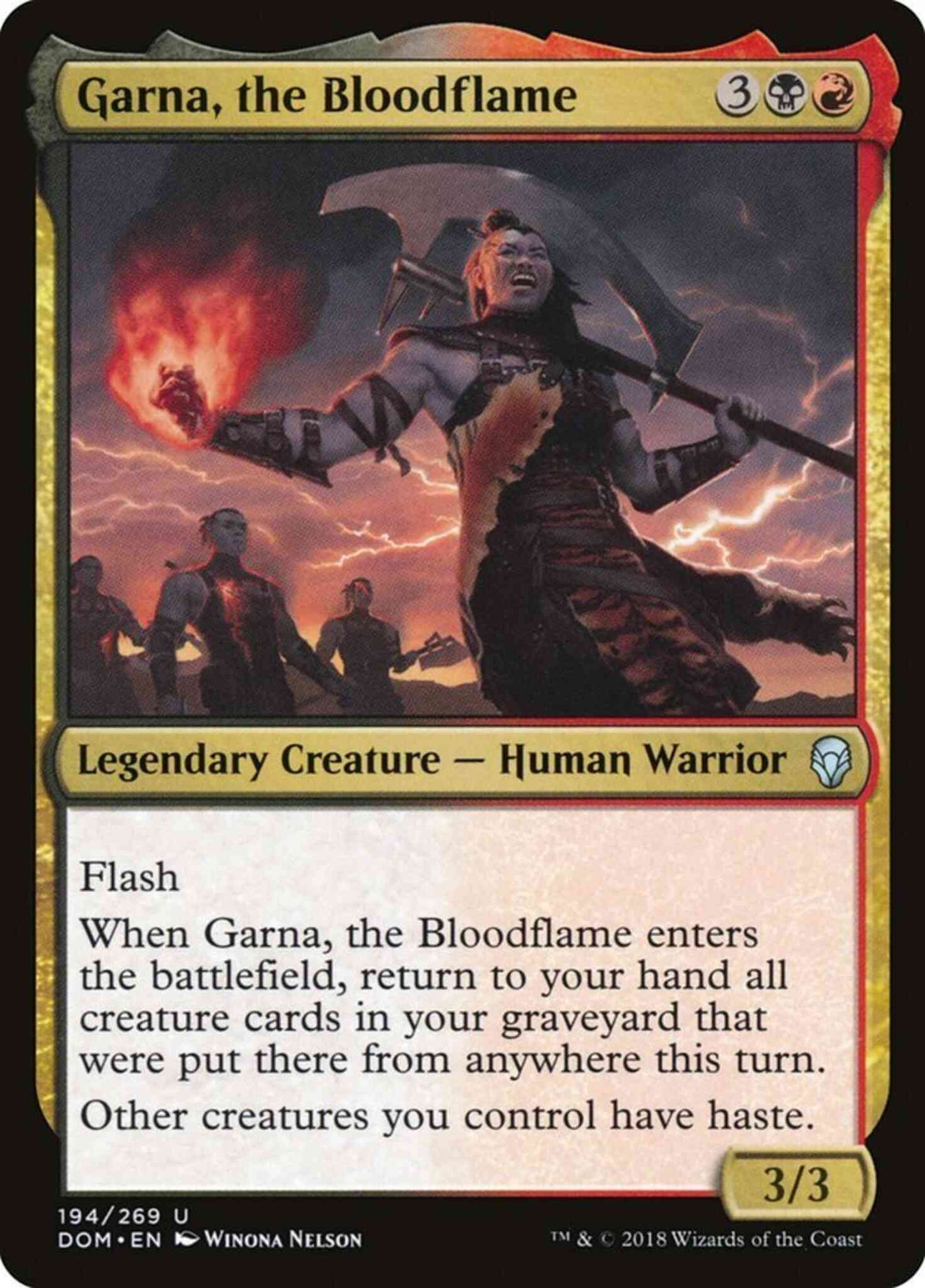 Garna, the Bloodflame [194] [Dominaria] [Non-Foil]