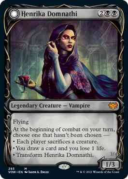Henrika Domnathi // Henrika, Infernal Seer [293] [Fang Frame Showcase] [Innistrad: Crimson Vow] [Non-Foil]
