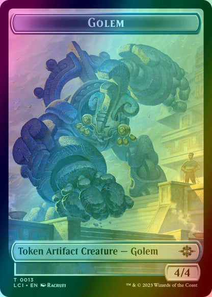 Golem Token (13) // Treasure Token (18) [The Lost Caverns of Ixalan: Tokens] [Foil]