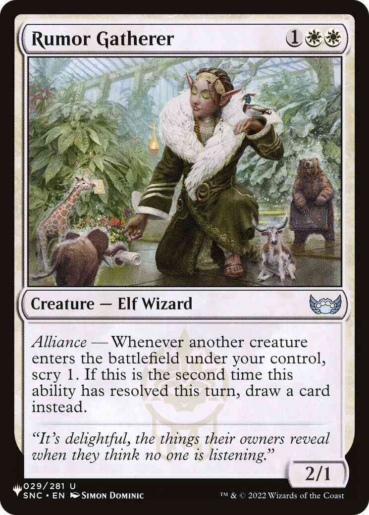 Rumor Gatherer [SNC-29] [The List] [Non-Foil]