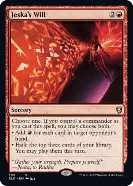 Jeska's Will [799] [Commander Legends: Battle for Baldur's Gate] [Non-Foil]