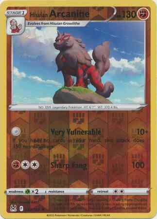 Hisuian Arcanine - 084/196 - Rare Holo [swsh11-084] [Reverse Holo]
