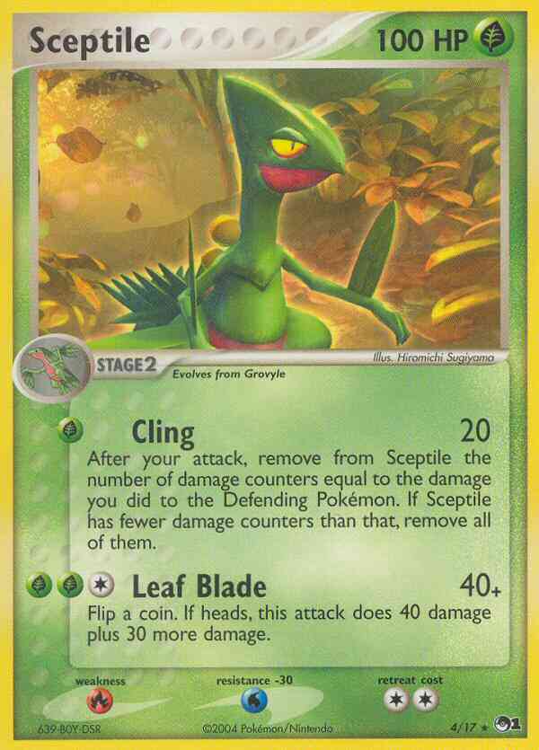 Sceptile - 4/17 - Rare [pop1-4] [Non-Holo]