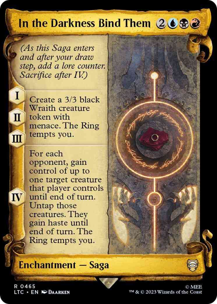 In the Darkness Bind Them [465] [Scrolls Showcase] [The Lord of the Rings: Tales of Middle-earth: Commander] [Non-Foil]