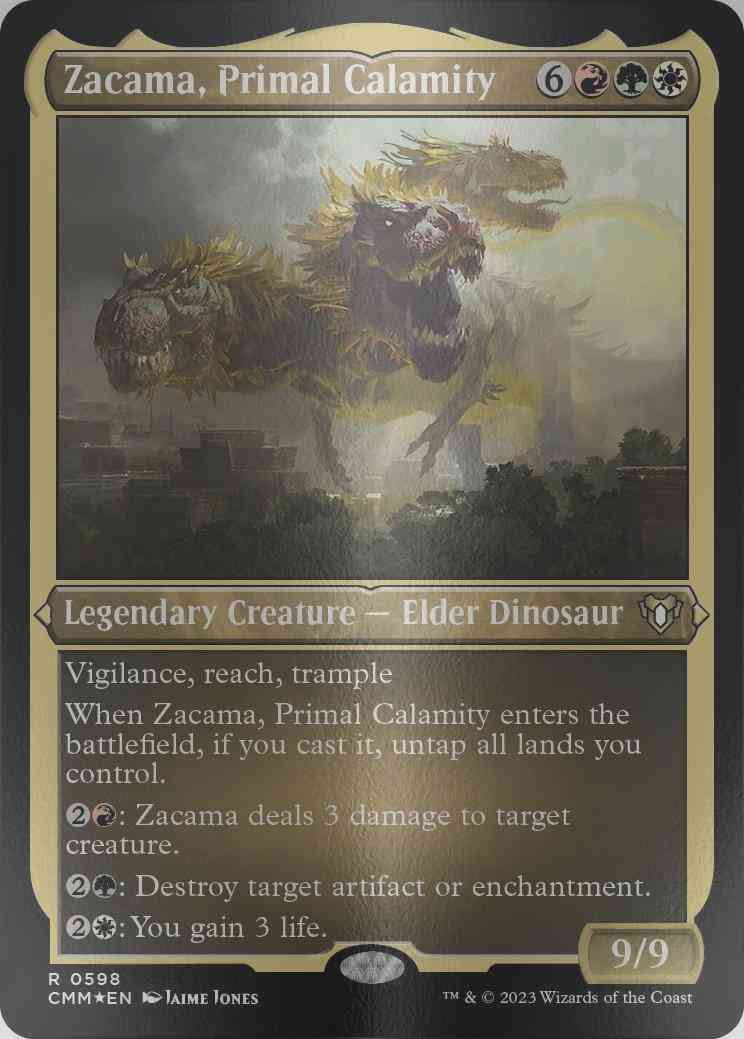 Zacama, Primal Calamity [598] [Commander Masters] [Etched Foil]