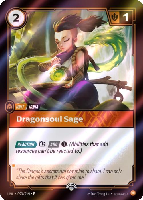Dragonsoul Sage - 093/219 [Riftbound Organized Play Promotional Cards] [Foil]