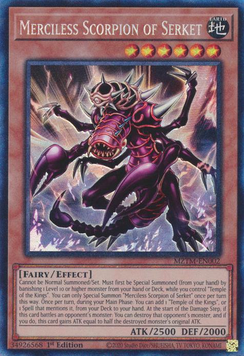 Merciless Scorpion of Serket - MZTM-EN002 - Collector's Rare - 1st Edition