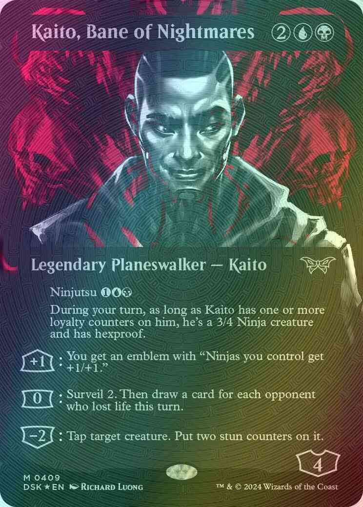 Kaito, Bane of Nightmares [409] [Borderless] [Double Exposure] [Duskmourn: House of Horror] [Textured Foil]