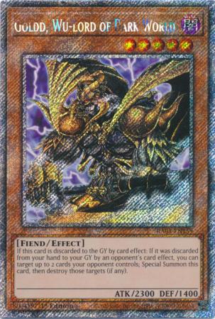 Goldd, Wu-Lord of Dark World - RA03-EN159 - Platinum Secret Rare - 1st Edition