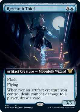 Research Thief [53] [Extended Art] [Kamigawa: Neon Dynasty: Commander] [Non-Foil]