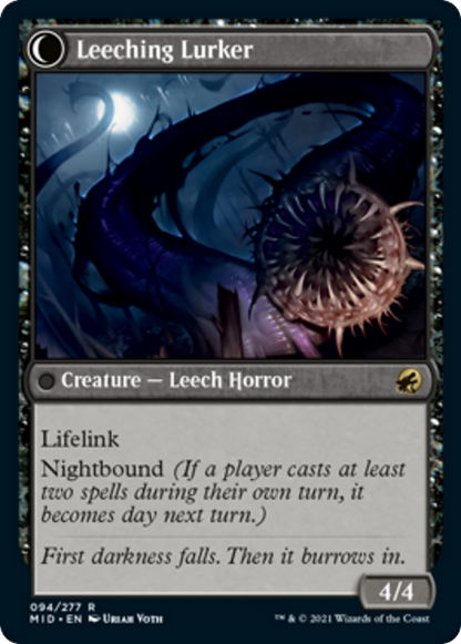 Curse of Leeches // Leeching Lurker [94] [Innistrad: Midnight Hunt] [Non-Foil]