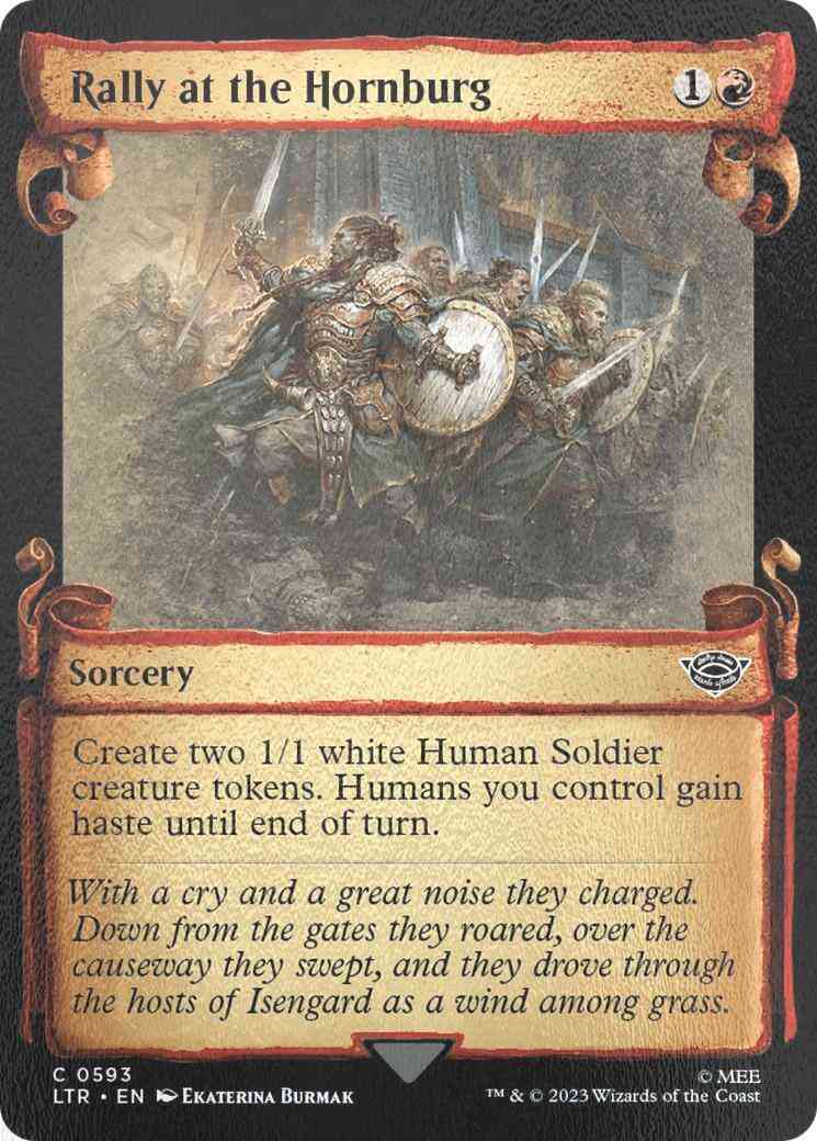 Rally at the Hornburg [593] [Scrolls Showcase] [The Lord of the Rings: Tales of Middle-earth] [Silver Foil]